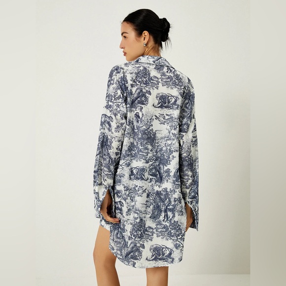 Floral Print Three Piece Short Set - Picture 4 of 8